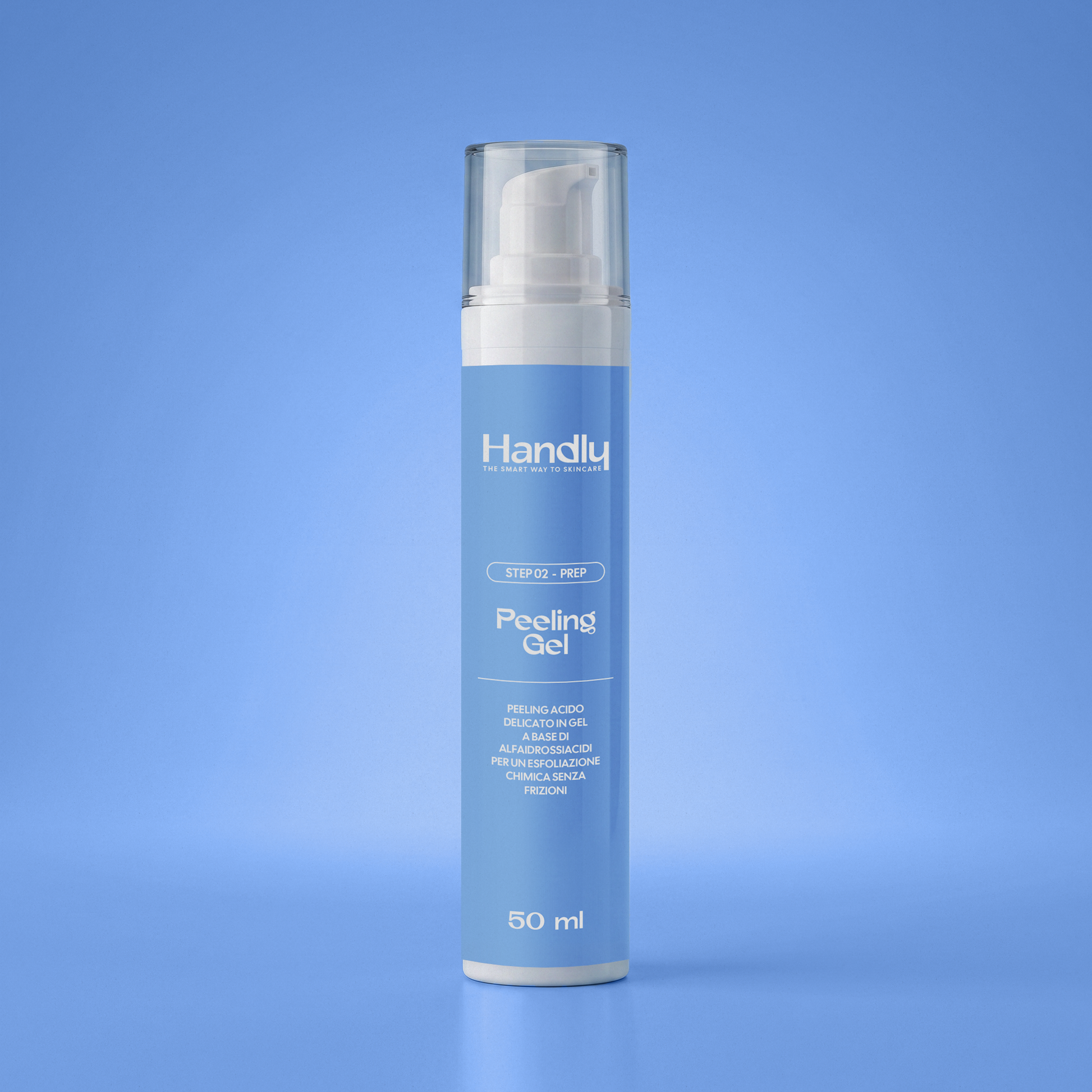 Peeling Gel Handly — peeling acido AHA glicolico mandelico 50ml — Step 02 Prep