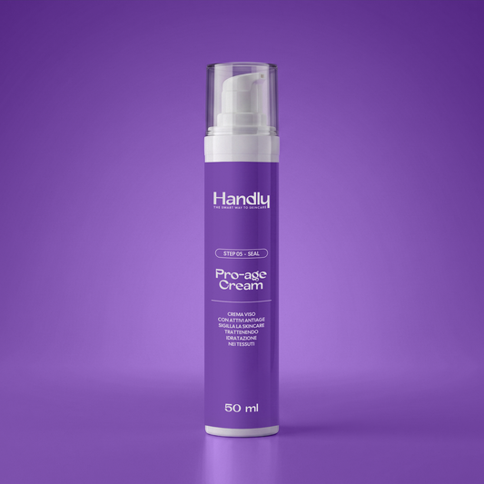 Pro-age Cream Handly — crema antiage acido ialuronico peptide collagene 50ml — Step 05 Seal